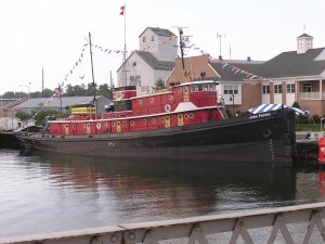 Historic tugboat John Purves at moorings in Sturgeon Bay