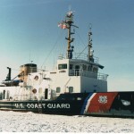 U.S. Coast Guard ice breaker 'Biscayne Bay'. Used in GLERL CoastWatch ice research. 1997.